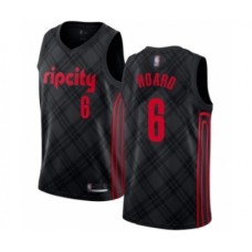 Men's Portland Trail Blazers #6 Jaylen Hoard Authentic Black Basketball Stitched Jersey - City Edition