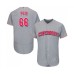 Men's Cincinnati Reds #66 Yasiel Puig Grey Road Flex Base Authentic Collection Baseball Jersey