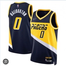 Men's Indiana Pacers #0 Tyrese Haliburton Break 2022-23 Swingman Stitched Jersey