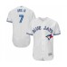 Men's Toronto Blue Jays #7 Richard Urena White Home Flex Base Authentic Collection Baseball Player Stitched Jersey