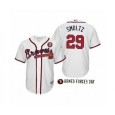 Men's 2019 Armed Forces Day John Smoltz #29 Atlanta Braves White Stitched Jersey