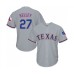 Men's Texas Rangers #27 Shawn Kelley Replica Grey Road Cool Base Baseball Jersey