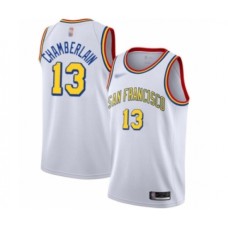 Men's Golden State Warriors #13 Wilt Chamberlain Swingman White Hardwood Classics Basketball Stitched Jersey - San Francisco Classic Edition