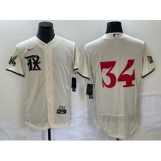 Men's Texas Rangers #34 Nolan Ryan Cream 2023 City Connect Flex Base Stitched Jersey