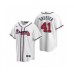 Men's Atlanta Braves #41 Jared Shuster White 2020 MLB Draft Replica Home Stitched Jersey