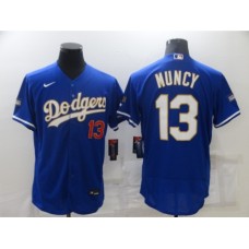 Men's Nike Los Angeles Dodgers #13 Max Muncy Blue Gold Elite Stitched Jersey