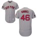 Men's Majestic Boston Red Sox #46 Craig Kimbrel Grey Road Flex Base Authentic Collection 2018 World Series Champions MLB Jersey