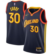 Men's Golden State Warriors #30 Stephen Curry Nike Navy 2020-21 Swingman Player Stitched Jersey