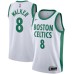 Men's Boston Celtics #8 Kemba Walker Nike White 2020-21 Swingman Player Stitched Jersey