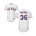 Men's Texas Rangers #36 Edinson Volquez White Home Flex Base Authentic Collection Baseball Jersey