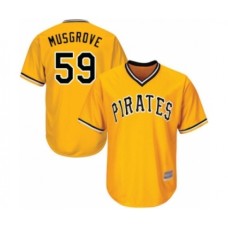 Men's Pittsburgh Pirates #59 Joe Musgrove Replica Gold Alternate Cool Base Baseball Player Stitched Jersey