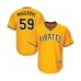 Men's Pittsburgh Pirates #59 Joe Musgrove Replica Gold Alternate Cool Base Baseball Player Stitched Jersey