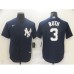 Men's Nike New York Yankees #3 Babe Ruth Navy Road Flex Base Authentic Collection Stitched Jersey