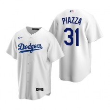 Men's Nike Los Angeles Dodgers #31 Mike Piazza White Home Stitched Baseball Jersey