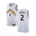 Men's Toronto Raptors #2 Kawhi Leonard Swingman White 2019 Basketball Finals Champions Jersey - City Edition