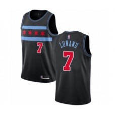 Men's Chicago Bulls #7 Timothe Luwawu Authentic Black Basketball Jersey - City Edition