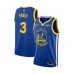 Men's Golden State Warriors #3 Jordan Poole Authentic Royal Finished Basketball Stitched Jersey - Icon Edition