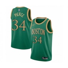 Men's Boston Celtics #34 Paul Pierce Swingman Green Basketball Stitched Jersey - 2019 20 City Edition