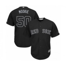 Men's Boston Red Sox #50 Mookie Betts Mookie Authentic Black 2019 Players Weekend Baseball Jersey