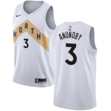 Men's Nike Toronto Raptors #3 OG Anunoby Swingman White NBA Jersey - City Edition