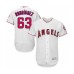 Men's Los Angeles Angels of Anaheim #63 Jose Rodriguez White Home Flex Base Authentic Collection Baseball Player Stitched Jersey