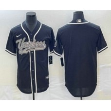 Men's New York Yankees Blank Black Cool Base Stitched Baseball Jerseys