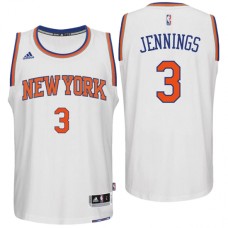 New York Knicks #3 Brandon Jennings 2016 Home White New Swingman Jersey