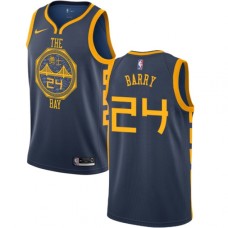 Men's Nike Golden State Warriors #24 Rick Barry Swingman Navy Blue NBA Jersey - City Edition