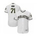 Men's Pittsburgh Pirates #71 Yacksel Rios White Alternate Authentic Collection Flex Base Baseball Player Stitched Jersey