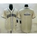 Men's Seattle Mariners Big Logo Cream Stitched MLB Cool Base Nike Jersey