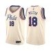 Men's Philadelphia 76ers #18 Shake Milton Authentic Cream Basketball Jersey - City Edition