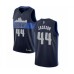 Men's Dallas Mavericks #44 Justin Jackson Authentic Navy Blue Basketball Jersey Statement Edition