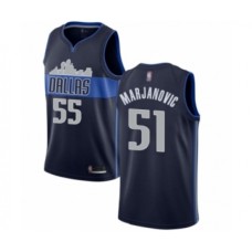 Men's Dallas Mavericks #51 Boban Marjanovic Authentic Navy Blue Basketball Stitched Jersey Statement Edition