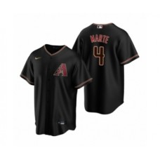 Men's Arizona Diamondbacks #4 Ketel Marte Nike Black Replica Alternate Stitched Jersey