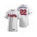 Men's Atlanta Braves #22 Nick Markakis Nike White 2020 Authentic Stitched Jersey