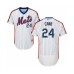 Men's New York Mets #24 Robinson Cano White Alternate Flex Base Authentic Collection Baseball Jersey