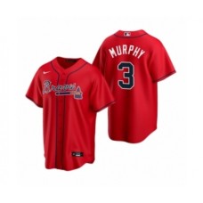 Men's Atlanta Braves #3 Dale Murphy Nike Red 2020 Replica Alternate Stitched Jersey