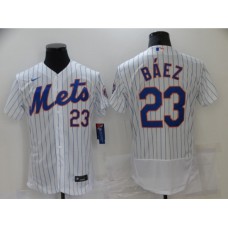 Men's Nike New York Mets #23 Keon Broxton White Authentic Baseball Stitched Jersey