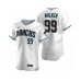 Men's Arizona Diamondbacks #99 Taijuan Walker Nike White Teal Authentic 2020 Alternate Stitched Jersey