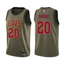 Men's Cleveland Cavaliers #20 Brandon Knight Swingman Green Salute to Service Basketball Jersey