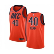 Men's Nike Oklahoma City Thunder #40 Shawn Kemp Orange Swingman Jersey - Earned Edition