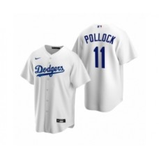 Men's Mlb Los Angeles Dodgers #11 A.J. Pollock Nike White Replica Home Stitched Jersey