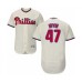 Men's Philadelphia Phillies #47 Cole Irvin Cream Alternate Flex Base Authentic Collection Baseball Player Stitched Jersey