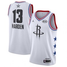 Men's Nike Houston Rockets #13 James Harden White Basketball Jordan Swingman 2019 All-Star Game Jersey