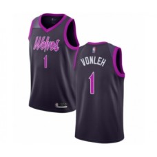 Men's Minnesota Timberwolves #1 Noah Vonleh Authentic Purple Basketball Stitched Jersey - City Edition