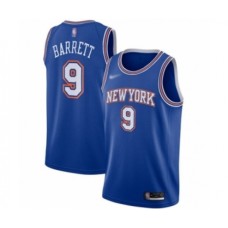 Men's New York Knicks #9 RJ Barrett Authentic Blue Basketball Stitched Jersey - Statement Edition