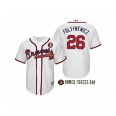 Men's 2019 Armed Forces Day Mike Foltynewicz #26 Atlanta Braves White Stitched Jersey