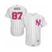 Men's New York Yankees #87 Albert Abreu Authentic White 2016 Mother's Day Fashion Flex Base Baseball Player Stitched Jersey