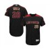 Men's Arizona Diamondbacks #28 Steven Souza Black Alternate Authentic Collection Flex Base Baseball Jersey