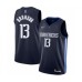 Men's Dallas Mavericks #13 Jalen Brunson Authentic Navy Finished Basketball Stitched Jersey - Statement Edition